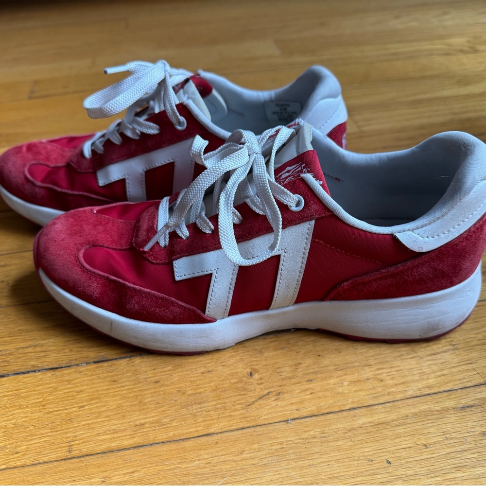 Red and White Le Tigre Sneakers